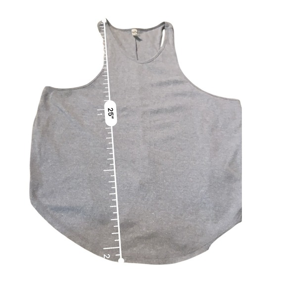 Free People Intimately FP Ribbed V-Neck Tank Top Women's Medium Gray Layering - Picture 8 of 8